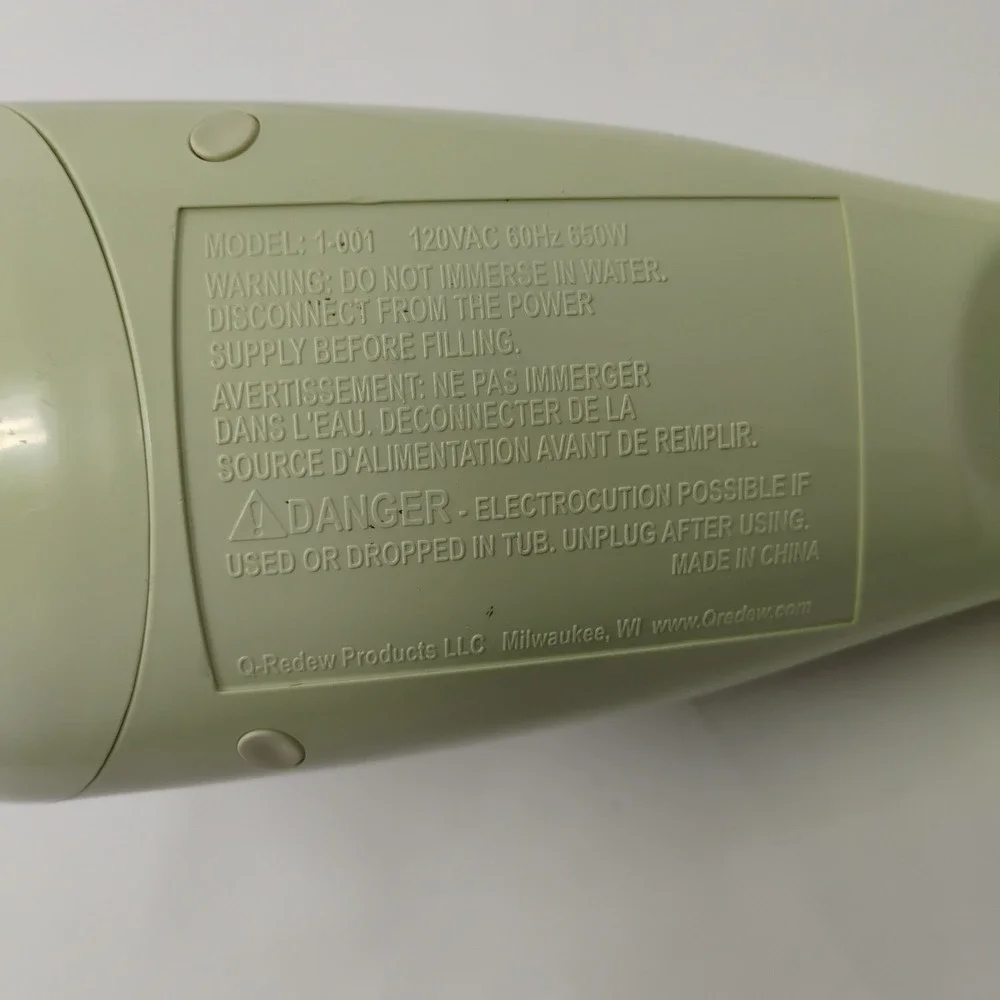 Q-Redew Vintage Hair Steamer Powers On, Heats Up, Motor Runs - No Water Bottle